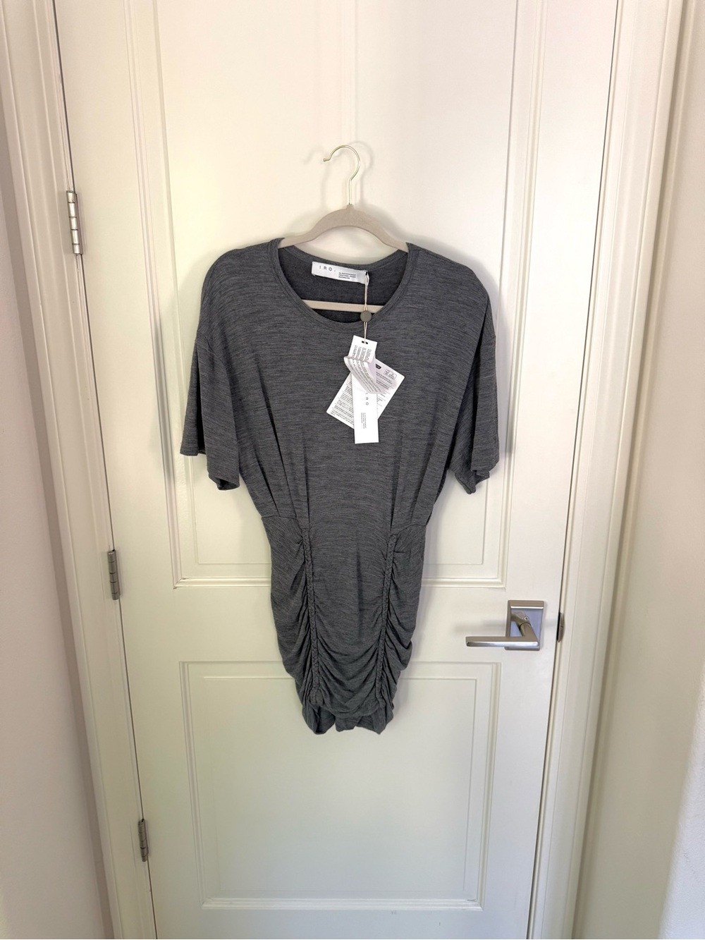 IRO Speedy Mini Dress Grey Heather Wool Blend Women’s Small - New with Tags